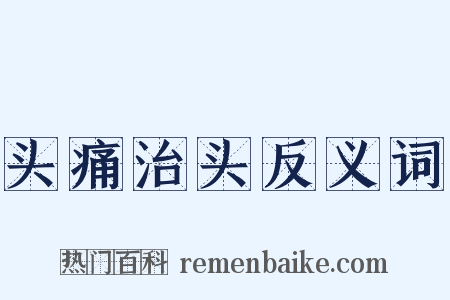 头痛治头反义词是什么意思的图片